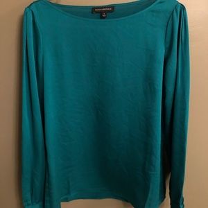 Satin emerald green long sleeve